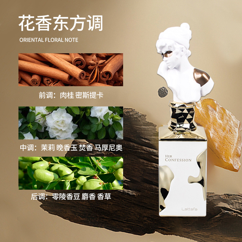 Cross-border bestseller Lattafa Her His ConfessionParfum Middle East Arab Lattafa perfume detail image 9