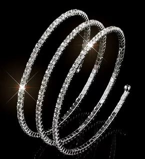 3排弹簧手圈水钻手镯