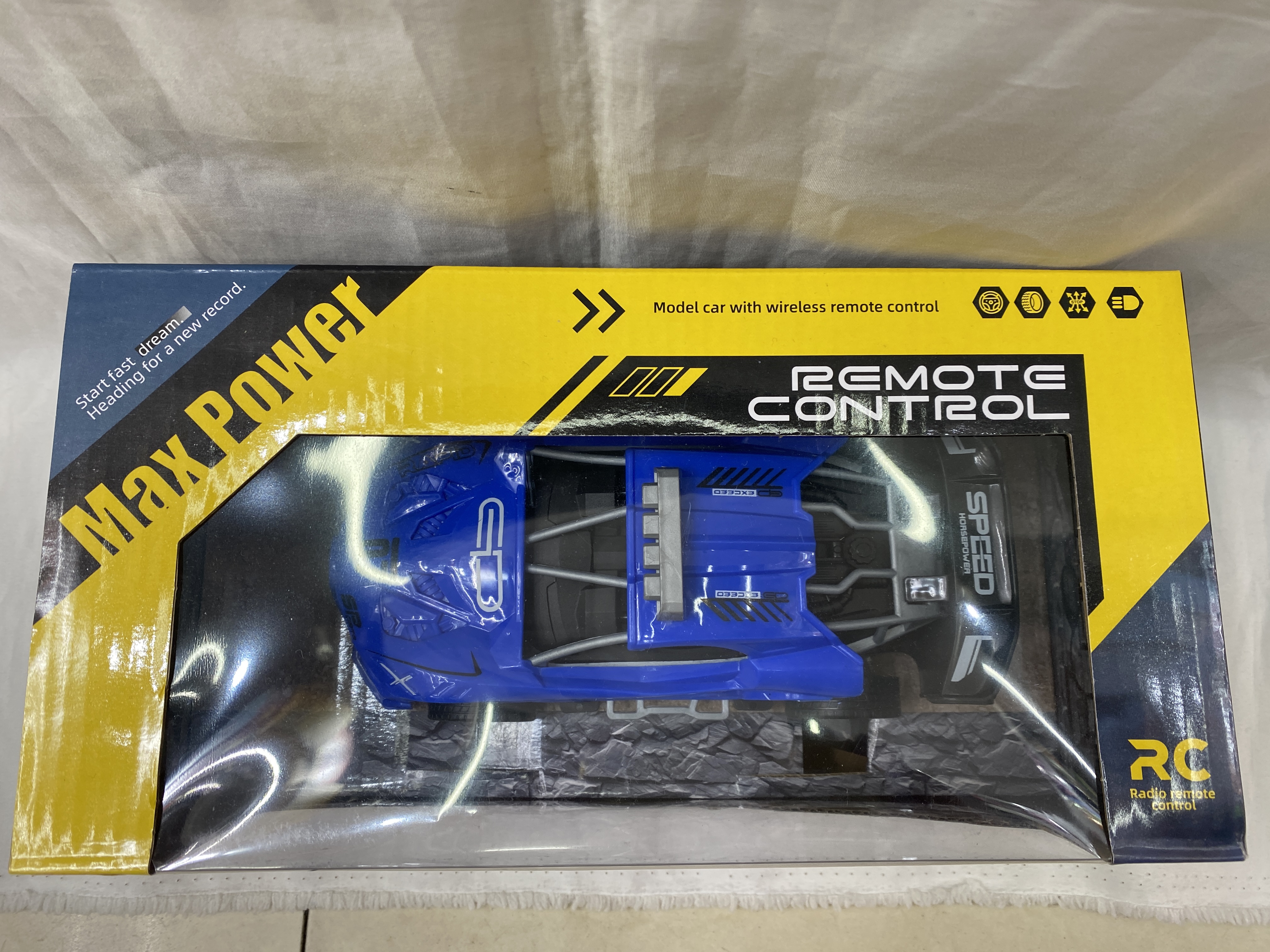 Coche de juguete de rc de cuatro pasos coche de rc azul de carreras coche inalámbrico niño luces flotando juguetes de rc para niños juguetes de rc eléctricos coche de rc juguetes de plástico 1 boya details Picture