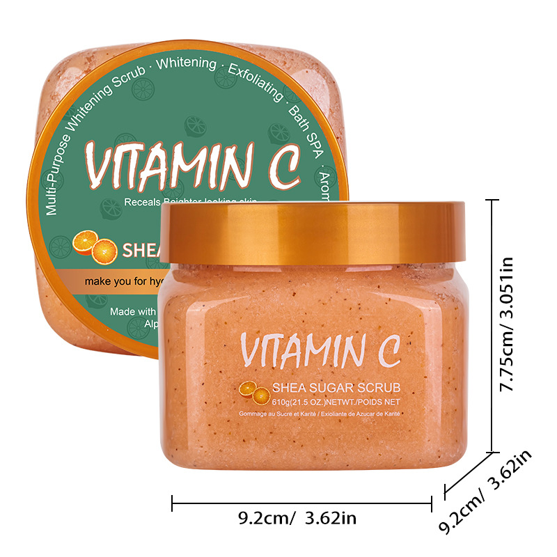 Cross-border sugar and salt body scrub Exfoliating Deep Cleansing Foreign trade coffee Bath salt Scrub 610g detail image 10