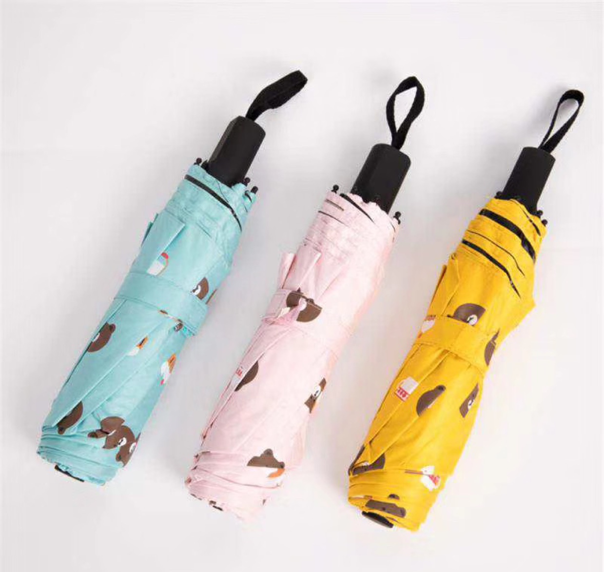 8k小熊防紫外线伞可爱雨伞雨具防雨防风晴雨伞 小号