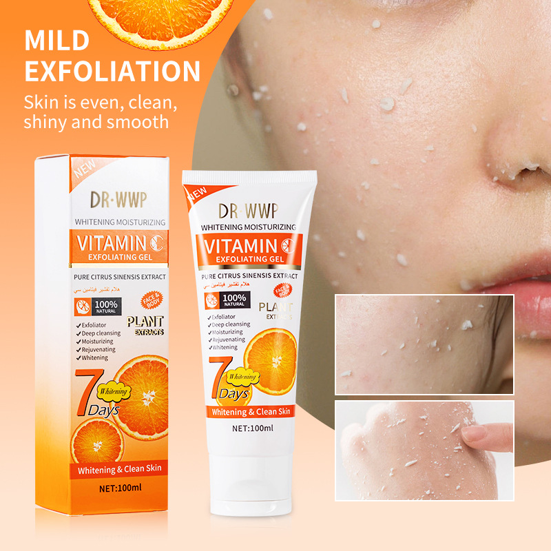 Cross-border aloe Vera Exfoliating Gel for facial exfoliation and brightening, 100g body exfoliating cream for export detail image 3