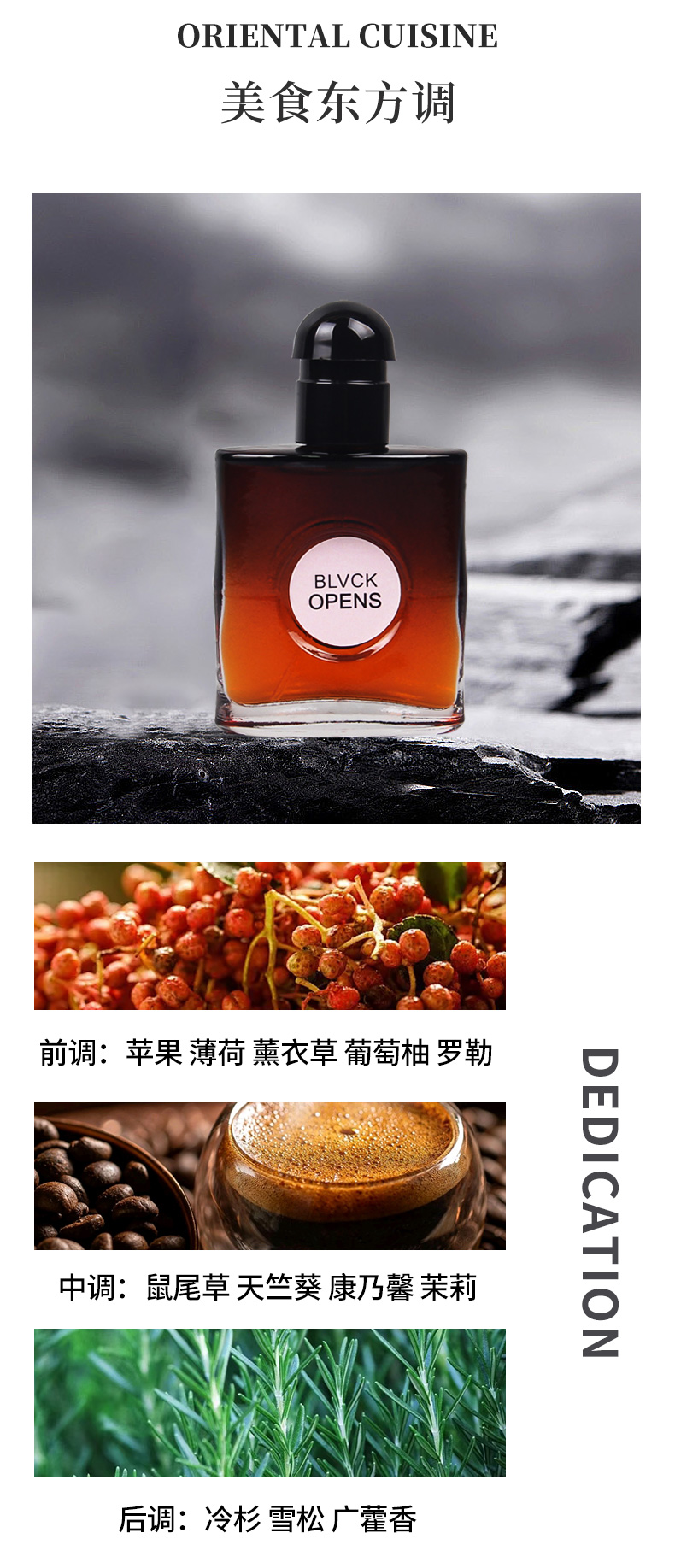 跨境热卖黑咖香水BLVCK OPENS 30ML 咖啡入魂麝香缠梦 小众高级木质调 跨境热卖个性香氛单品详情3