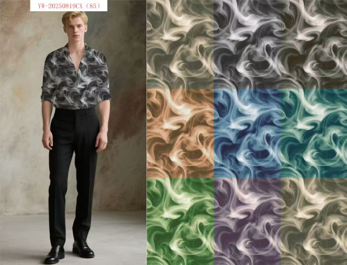 Spring linen printed fabric made of chiffon fabric, plain and twill synthetic fiber, all polyester