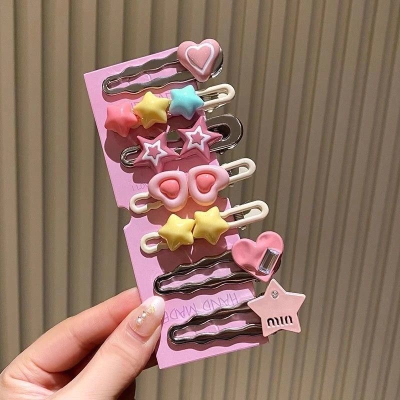 The new summer style of dopamine mixed cute little hairpin bangs clip detail image 3