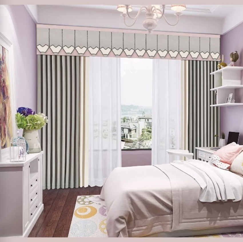 罗兰饰家卧室全遮光隔音免打孔安装 现代强遮光遮阳简约成品窗帘