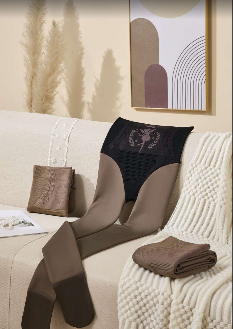 芭比女式高腰打底裤户外运动瑜伽裤冬季袜子女装时尚百搭