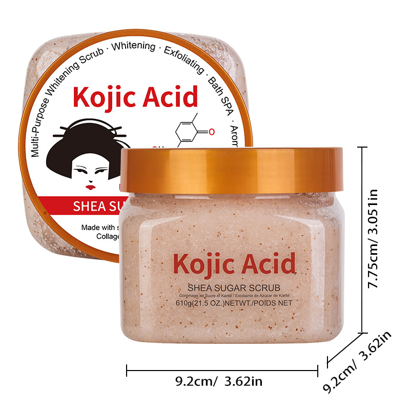 Cross-border sugar and salt body scrub Exfoliating Deep Cleansing Foreign trade coffee Bath salt Scrub 610g detail image 12