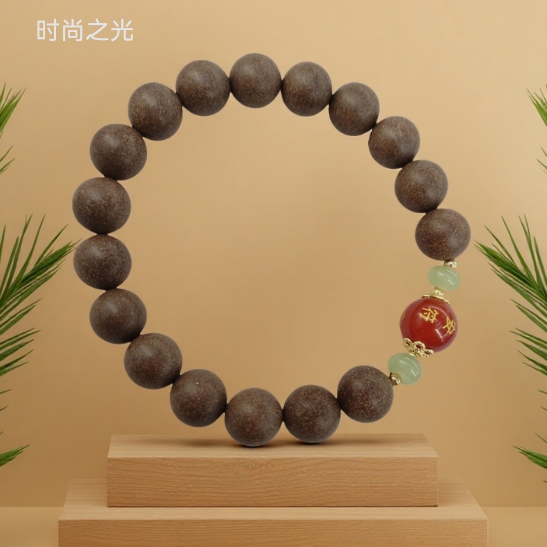 Intangible cultural heritage incense bead bracelet, Bodhi traditional Chinese medicine bracelet, fashionable bracelet, men's and women's styles, multiple colors available, large four-in-one incense type detail image 5
