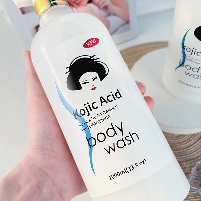 外贸曲酸沐浴露香水型持久留香深层清洁去角质沐浴液大瓶产品图