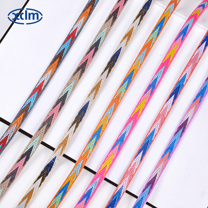 1cm thickened multi-color arrow handmade DIY bracelet, woven clothing decoration, woven strap, handbag edge ribbon Specification image