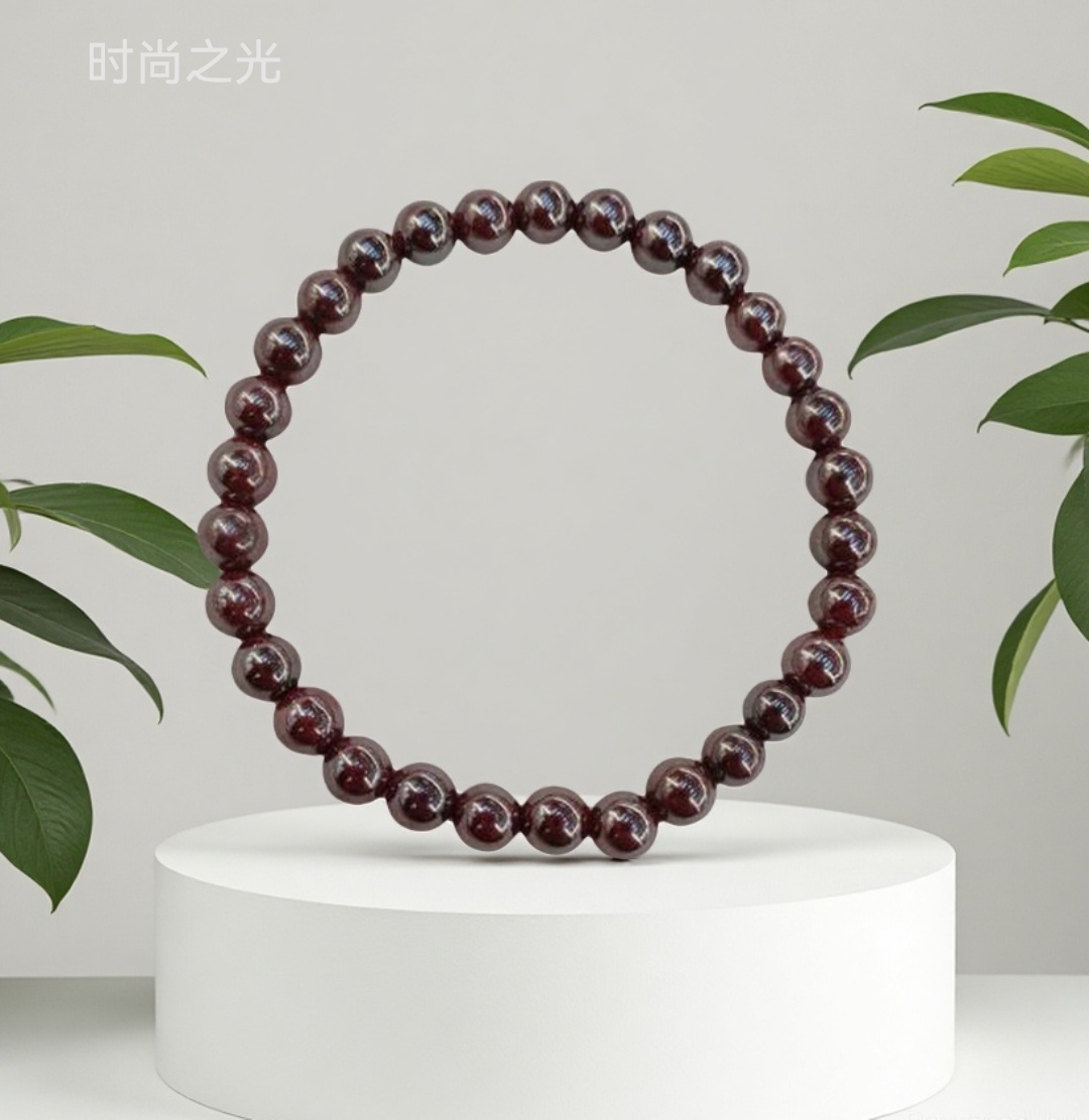 天然纯朱砂手链手饰时尚潮流女款简约百搭饰品礼物6厘