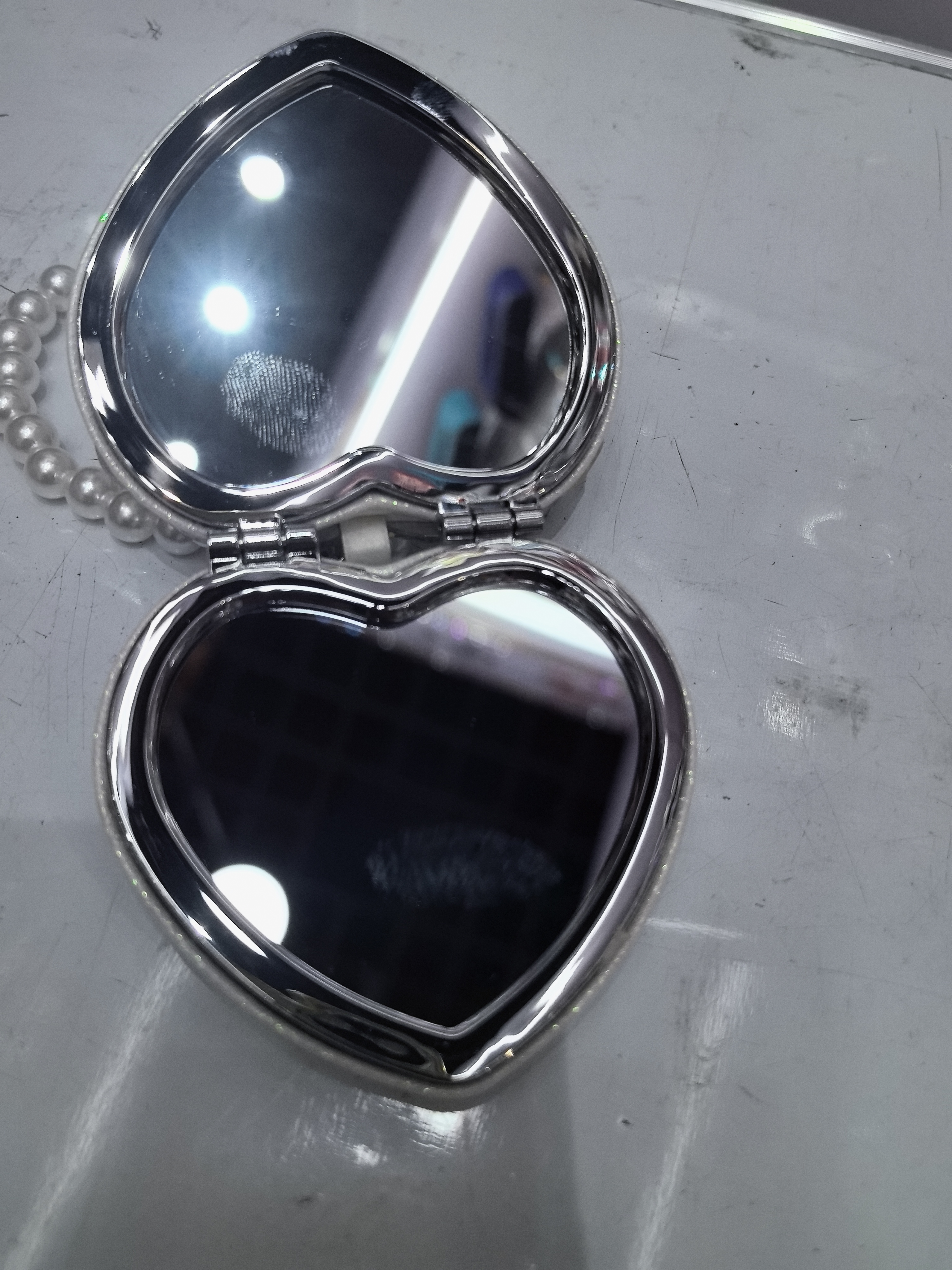 鑫诚饰品一5149A时尚水晶化妆小镜子小镜子小镜子产品图