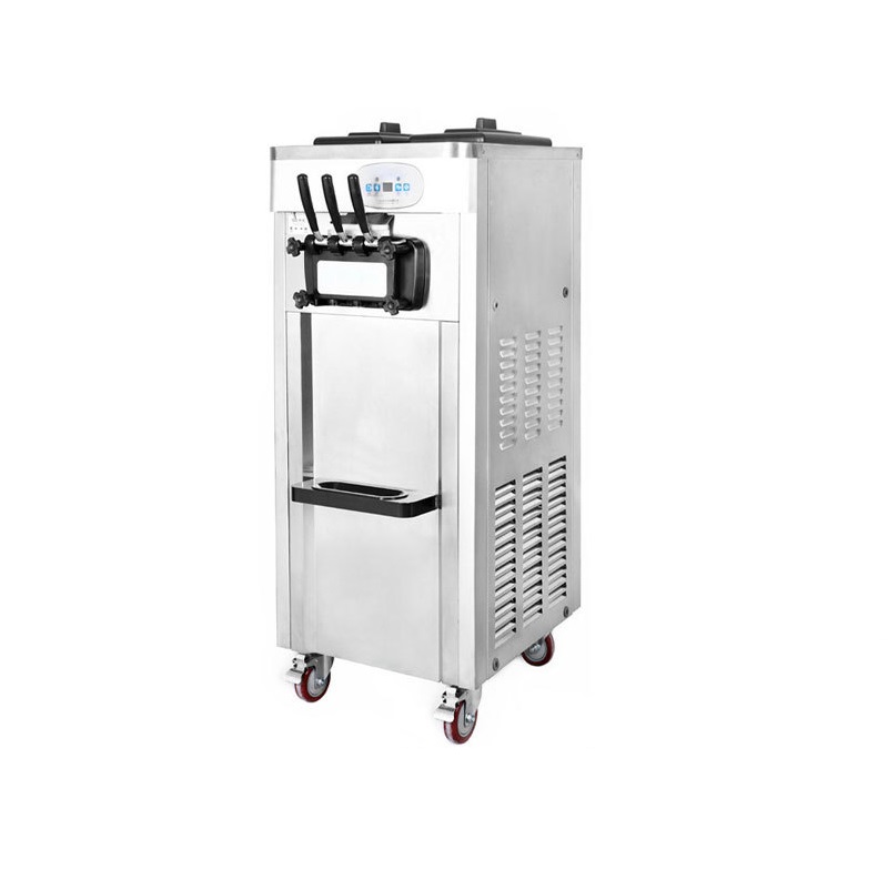 冰淇淋机商用全自动小型甜筒机台式立式雪糕机台式软质冰激凌机器白底实物图