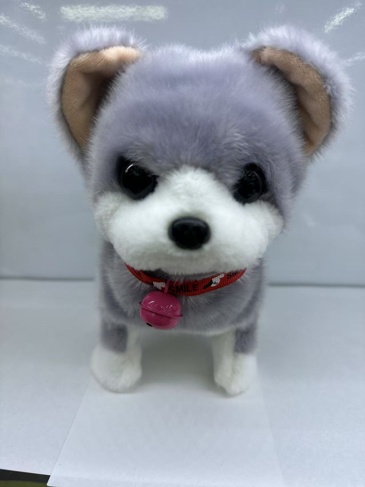 新款电动哈士奇脚带灯会走路带叫声地摊热卖厂家直销细节图