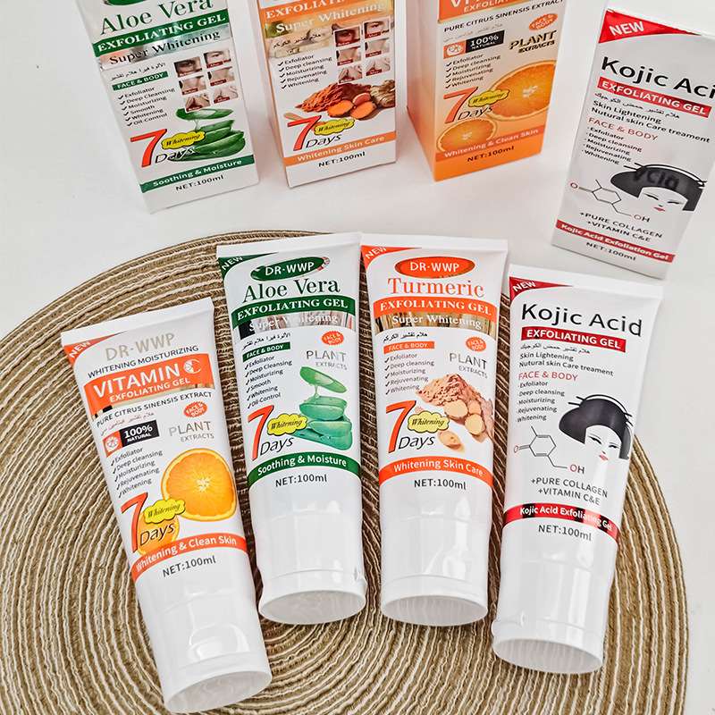 Cross-border aloe Vera Exfoliating Gel for facial exfoliation and brightening, 100g body exfoliating cream for export details Picture