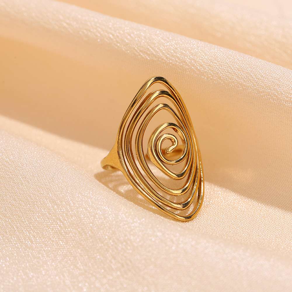 Stainless steel ring, open ring, hydraulic titanium steel jewelry ring, ring, ring details Picture