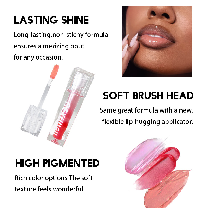 Next Well Water Light Transparent Jelly Shiny Three-color One-Piece Lip Gloss Water Light Moisturizing and Hydrating Glass Lips Show Tenderness Mirror Lip Gloss Lip Oil OED/ODM processed thermochromic Lip gloss Specification image
