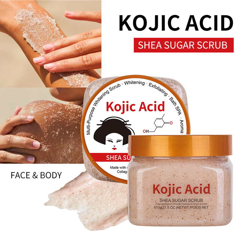 Cross-border sugar and salt body scrub Exfoliating Deep Cleansing Foreign trade coffee Bath salt Scrub 610g detail image 2