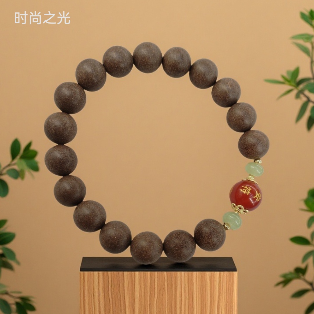 Intangible cultural heritage incense bead bracelet, Bodhi traditional Chinese medicine bracelet, fashionable bracelet, men's and women's styles, multiple colors available, large four-in-one incense type detail image 4