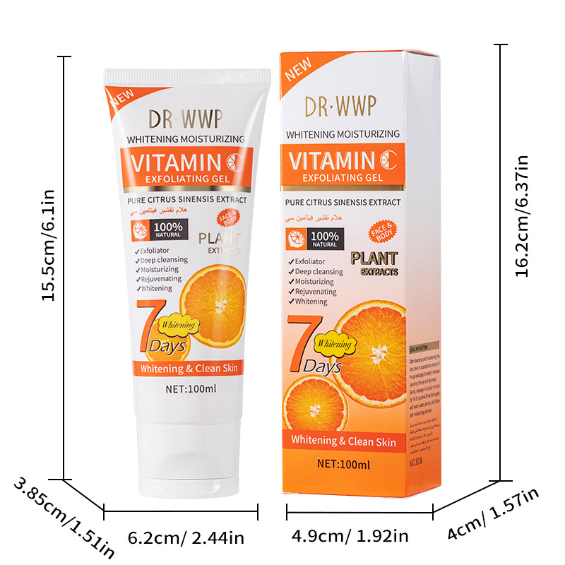 Cross-border aloe Vera Exfoliating Gel for facial exfoliation and brightening, 100g body exfoliating cream for export detail image 8