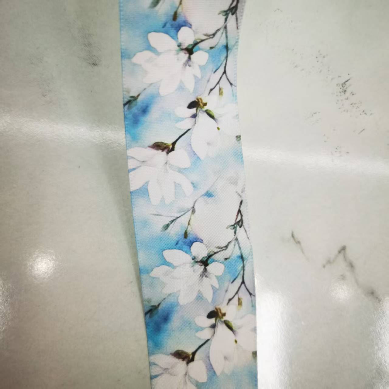 12-point polyester tape printed clothing accessories, DIY bow, gift packaging ribbon details Picture