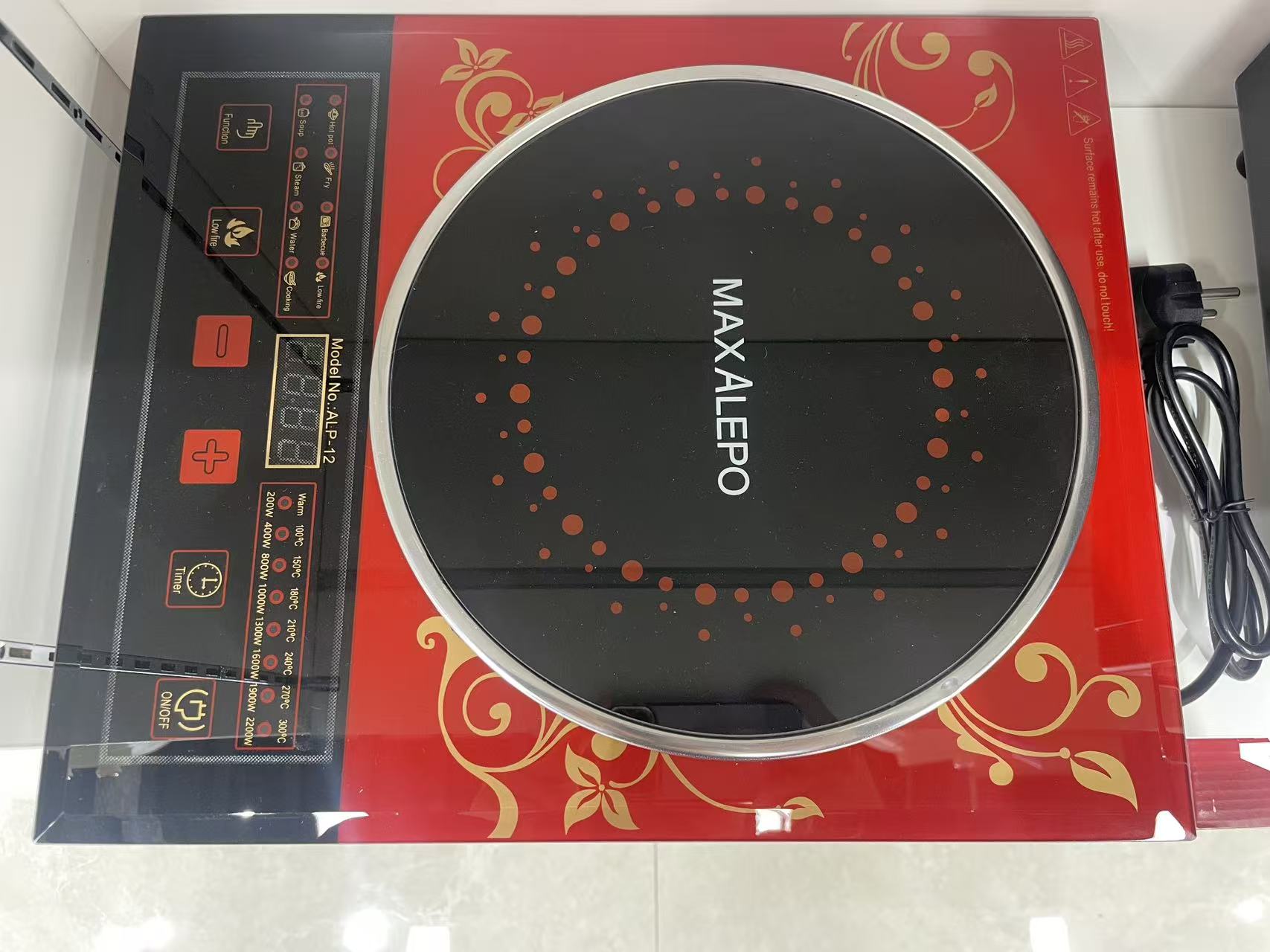 红色触摸电磁炉 欧规产品图