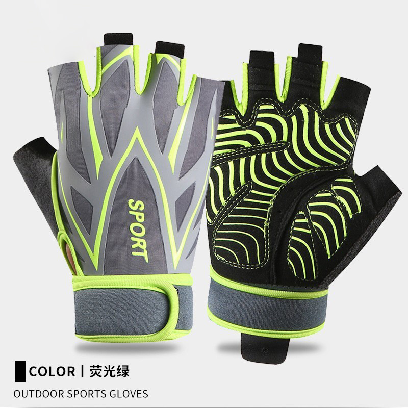 健身手套男女户外运动骑行透气防滑单杠举重训练加长护腕运动半指详情7