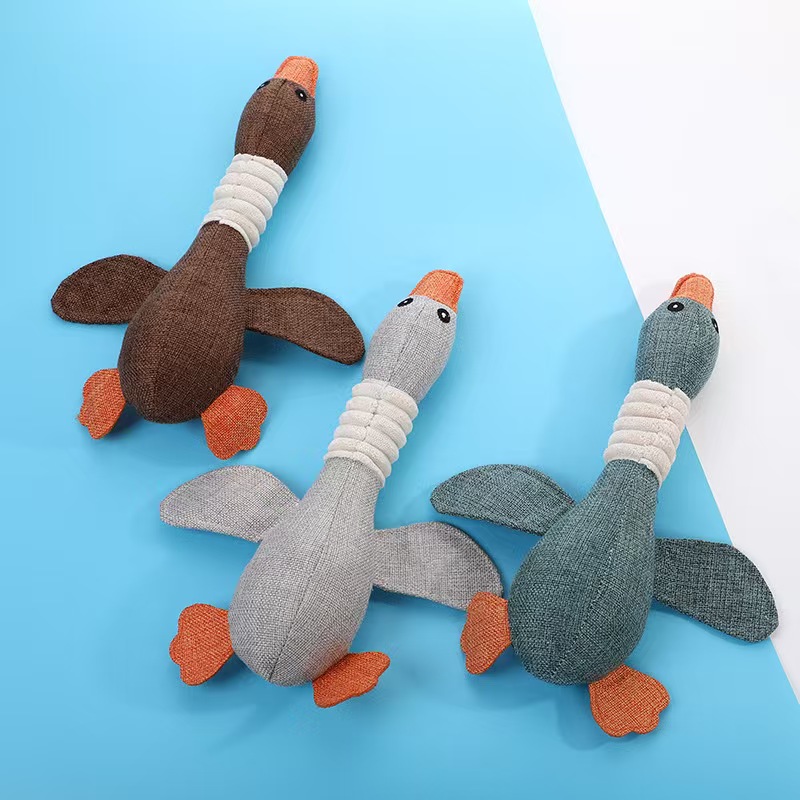 宠物毛绒玩具麻布大雁