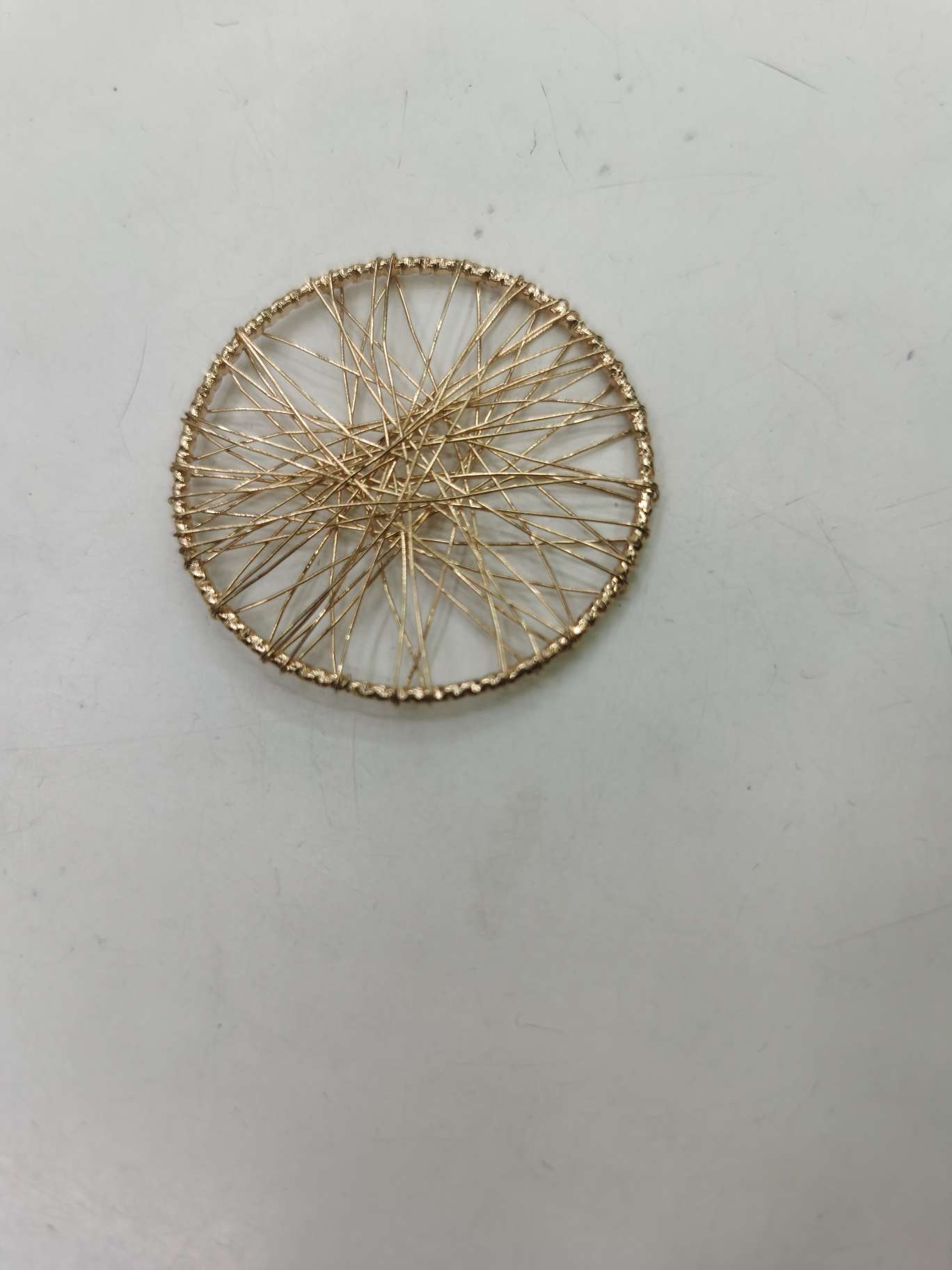手工网镂空绕铁丝圈彩色吊坠DIY饰品配件 个性挂件捕梦网饰品