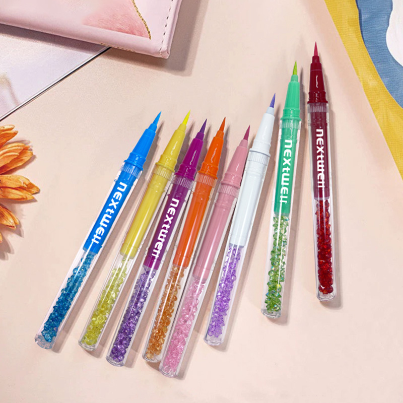 Siguiente bien crossover nuevo producto fluorescente eyeliner líquido lápiz eyeliner líquido muy fino delinear maquillaje de ojos perfecto color eyeliner líquido eyeliner líquido maquillaje de ojos lápiz cejas maquillaje Specification image