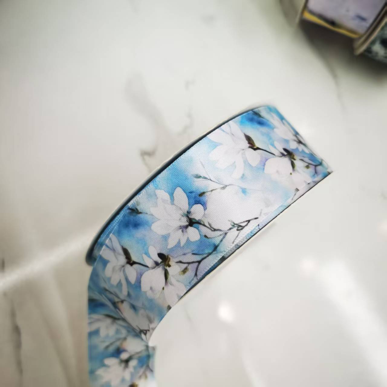 12-point polyester tape printed clothing accessories, DIY bow, gift packaging ribbon Item Picture