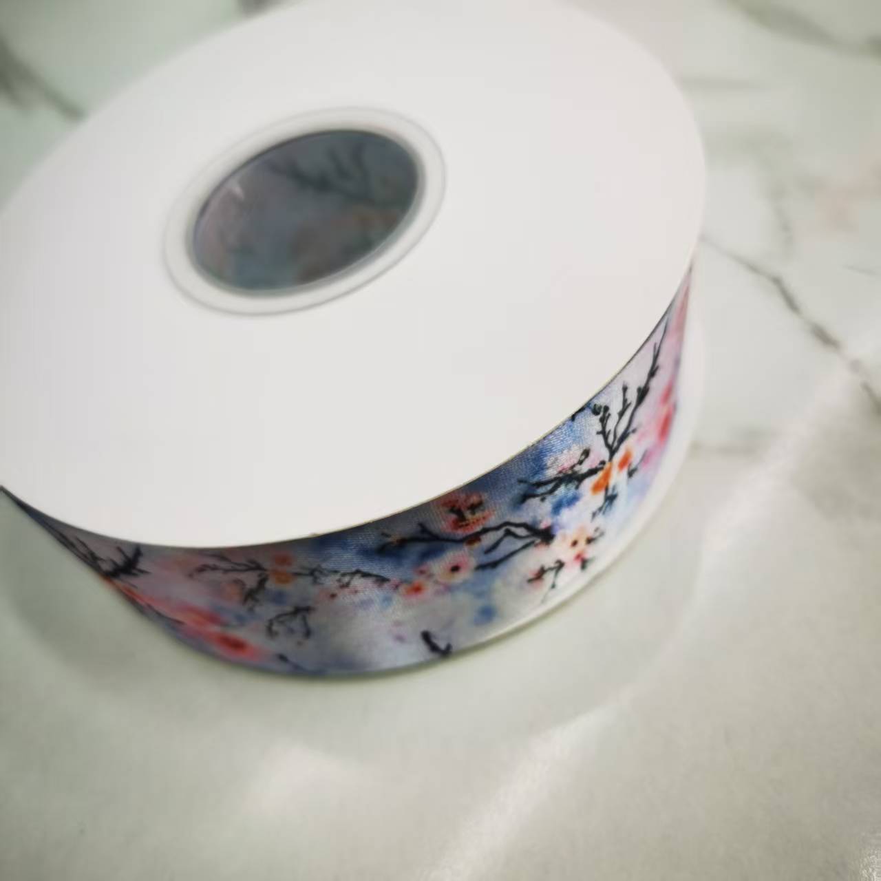 4厘米涤纶带印梅花汉服装饰服装辅料蝴蝶结礼品包装产品图