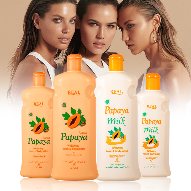Foreign trade papaya Body Lotion for moisturizing, removing dry skin, hydrating and retaining fragrance, Women 600ml, cross-border Southeast Asia