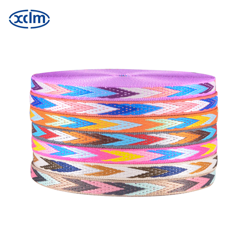 1cm thickened multi-color arrow handmade DIY bracelet, woven clothing decoration, woven strap, handbag edge ribbon pic 1
