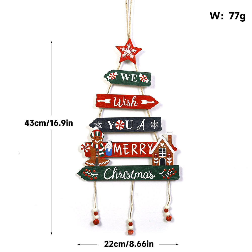 Cross-border Christmas pendants, wooden handicrafts, signboards, party scene decoration props and ornaments, Christmas tree hangers detail image 6
