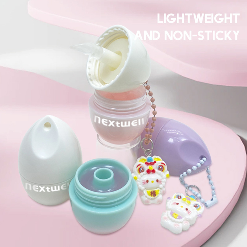 Next Well Cross-border exclusive egg-shaped water-like mirror lip mask hanging accessory lip gloss, cute pendant lip mask OEM/ODM processing lip mask to create a beautiful lip Item Picture
