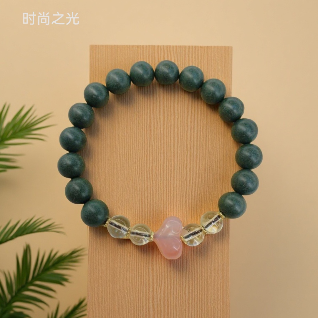 A variety of intangible cultural heritage Hexiangzhu traditional Chinese medicine bracelets, cultural and artistic accessories, Bodhi bracelets and jewelry for men and women, casual and fashionable, made of natural materials, Dream Spirit fragrance type detail image 6