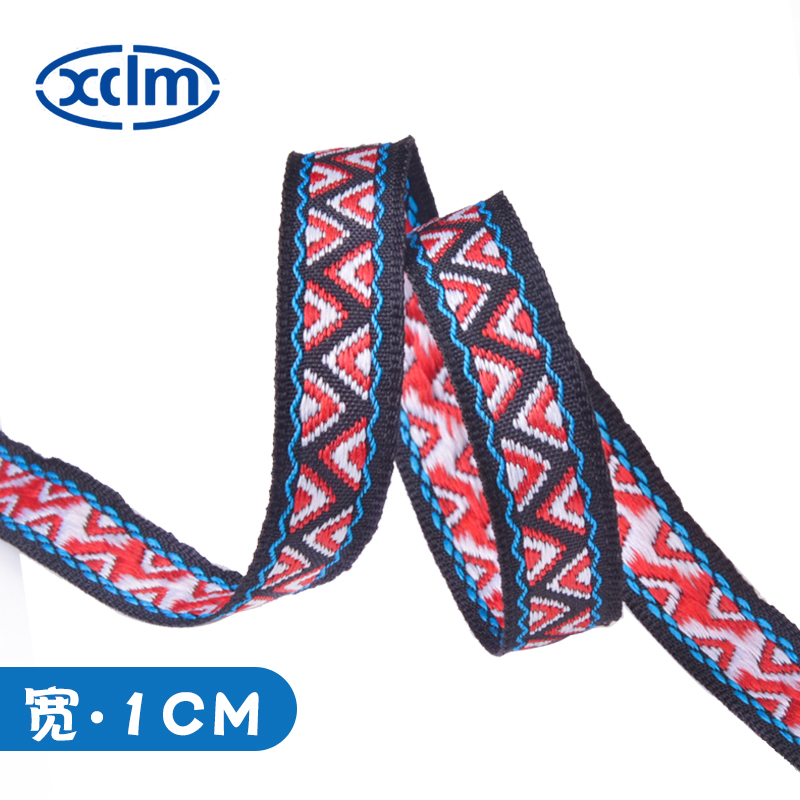 1.4cm ethnic webbing accessories, triangular polyester decorative materials, colored jacquard ribbons, edging fabric strips, and clothing accessories pic 5