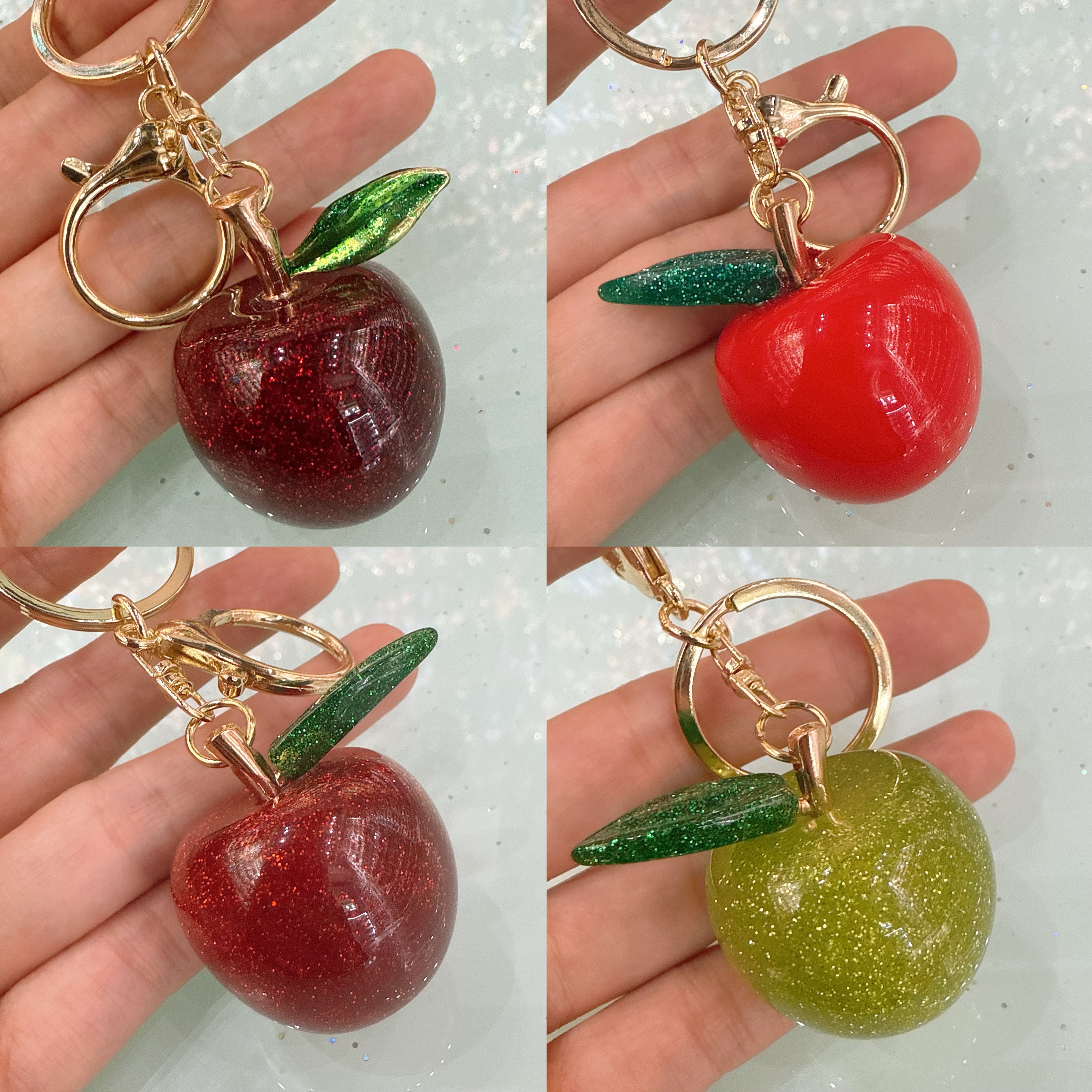 跨境时尚新品樱桃水果包包挂件汽车钥匙扣创意女士苹果挂饰批发