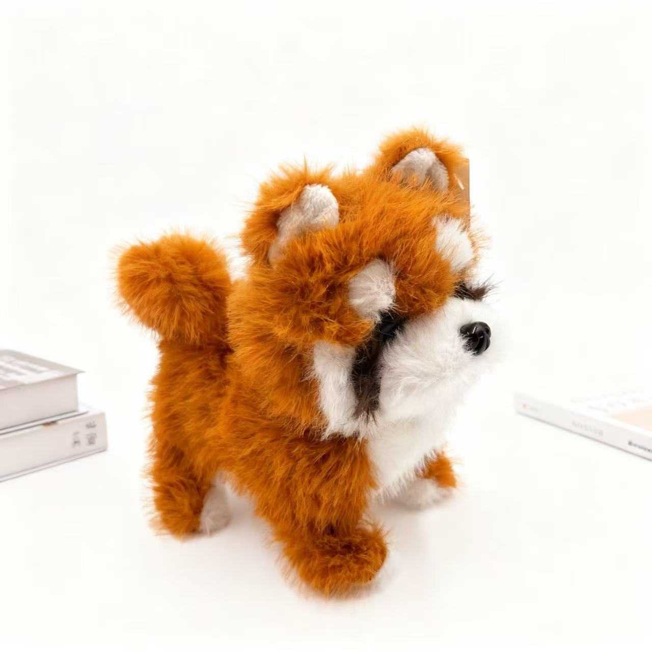 大号貂毛狗录音学说话走路带灯光音乐电动小狗仿真毛绒电子宠物狗毛绒玩偶陪伴伴侣