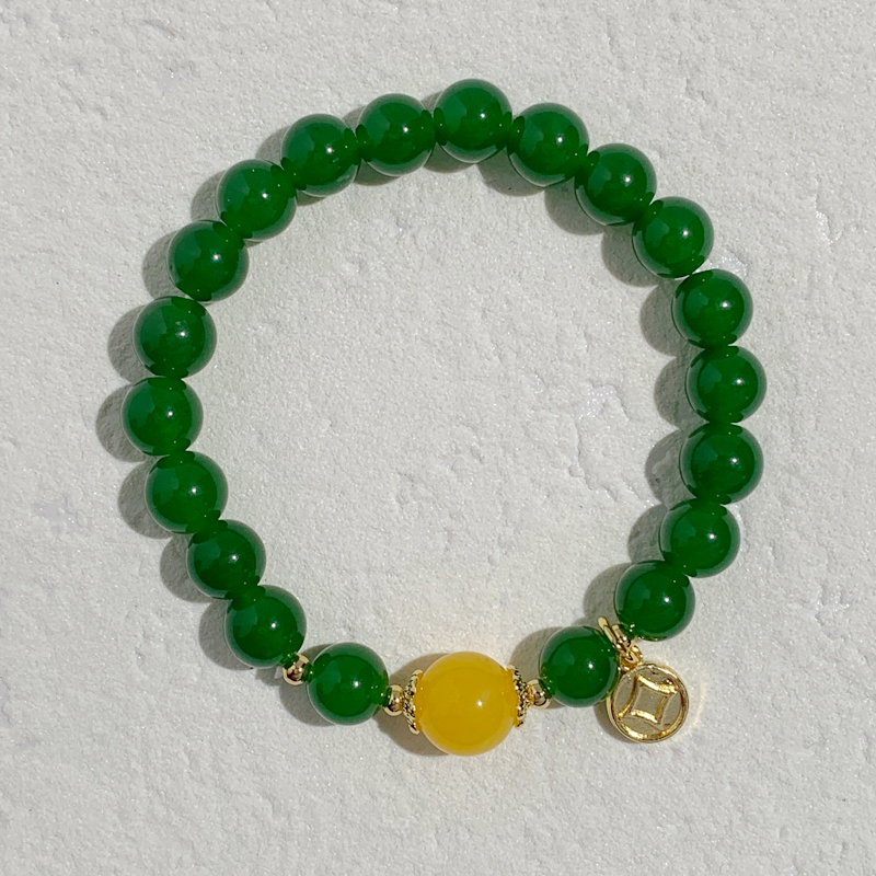 Imitación kingyuu cuentas pulsera nicho hecho a mano nuevo estilo chino cadena de mano de alta calidad sentido nacional BFF versátil details Picture