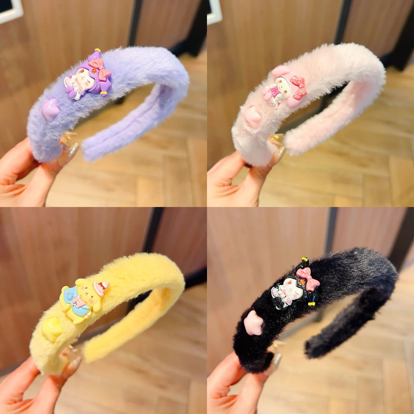 Sanrio Cartoon Star Library Lomi Children's hair Band, hair band headwear. Little girls wash their faces and press their hair with the headband without damaging their hair detail image 3