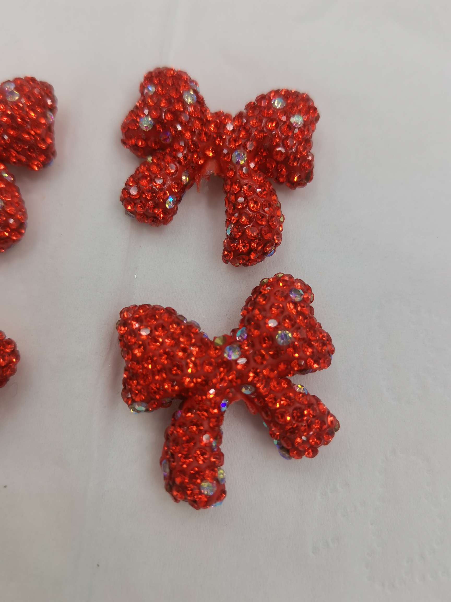 Orange small bow tie ribbon three-dimensional soft clay accessory Specification image