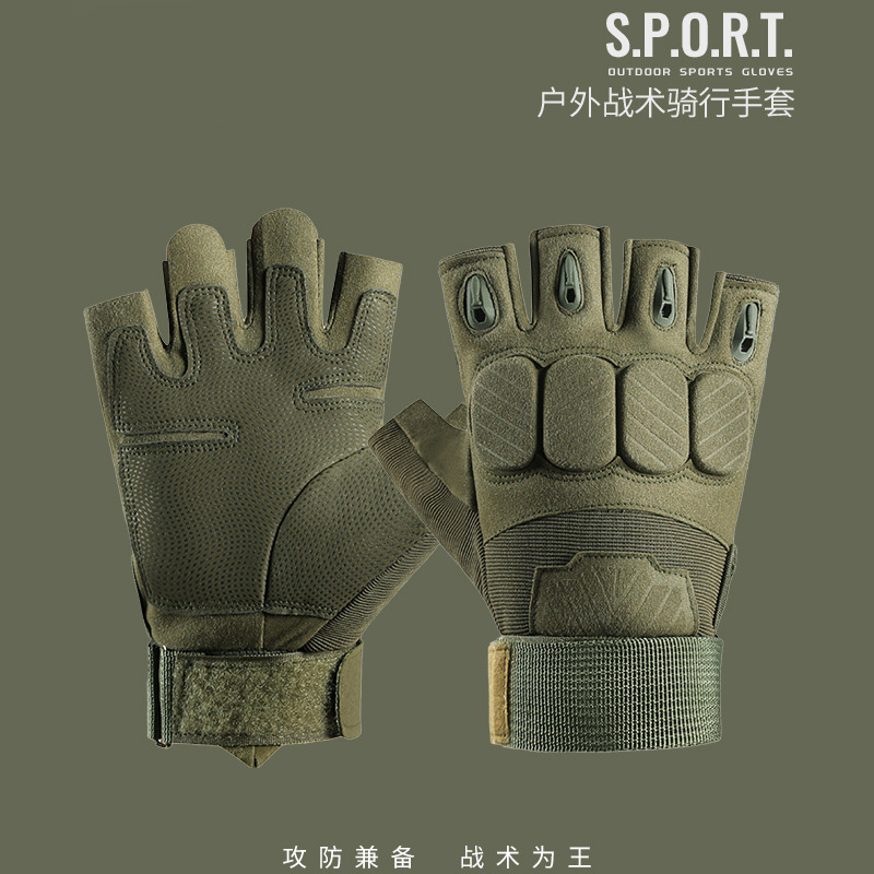 Tactical gloves for men, half-finger mountain climbing protection, sports wear resistance, outdoor military enthusiasts, special forces, cycling gloves for men pic 7