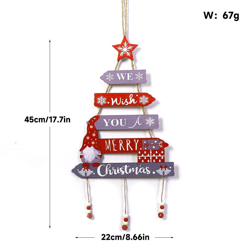 Cross-border Christmas pendants, wooden handicrafts, signboards, party scene decoration props and ornaments, Christmas tree hangers detail image 4