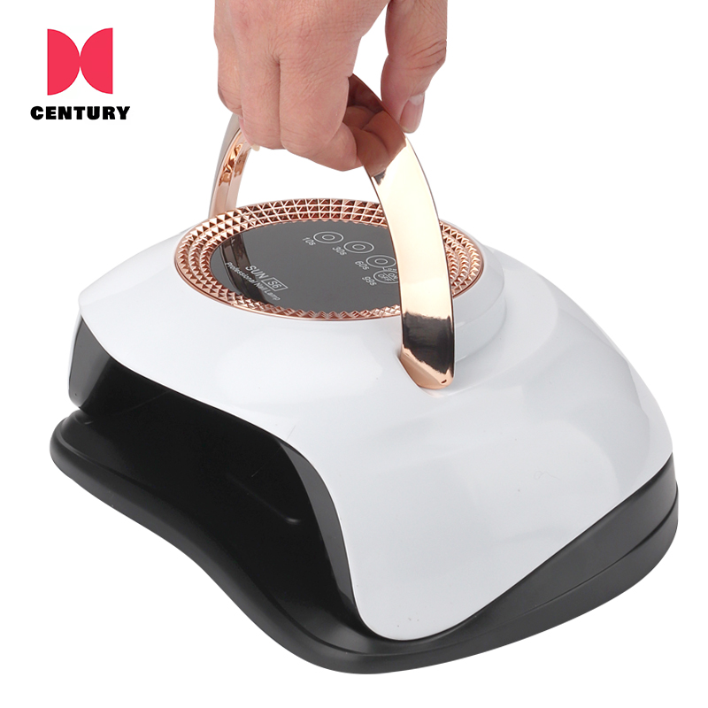 168W便携美甲灯，双灯源智能定时，10秒速干，跨境热销款白底实物图