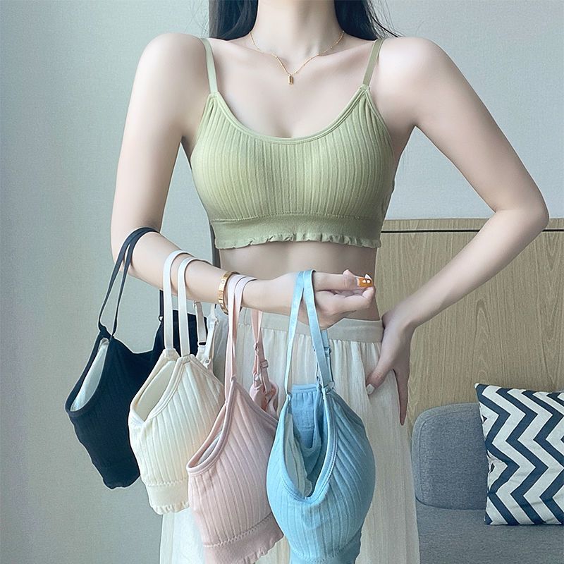 跨境内衣冰丝无痕裹胸抹胸背心袖套女夏季薄款舒适透气内搭内衣