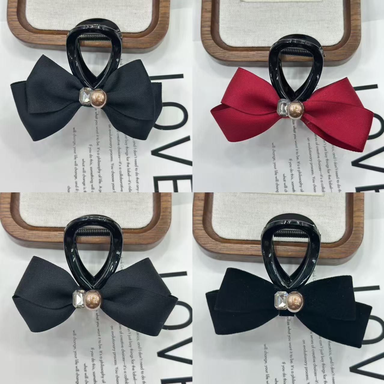 新年红色儿童发夹发饰鸭嘴夹可爱发夹头饰发夹发饰品