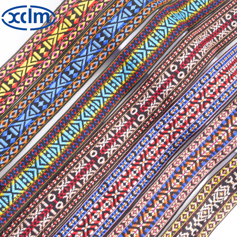 4cm Ethnic-style jacquard webbing for luggage, clothing, decorative accessories, lace, edge wrapping, fabric strips, straps, soft and versatile ribbons